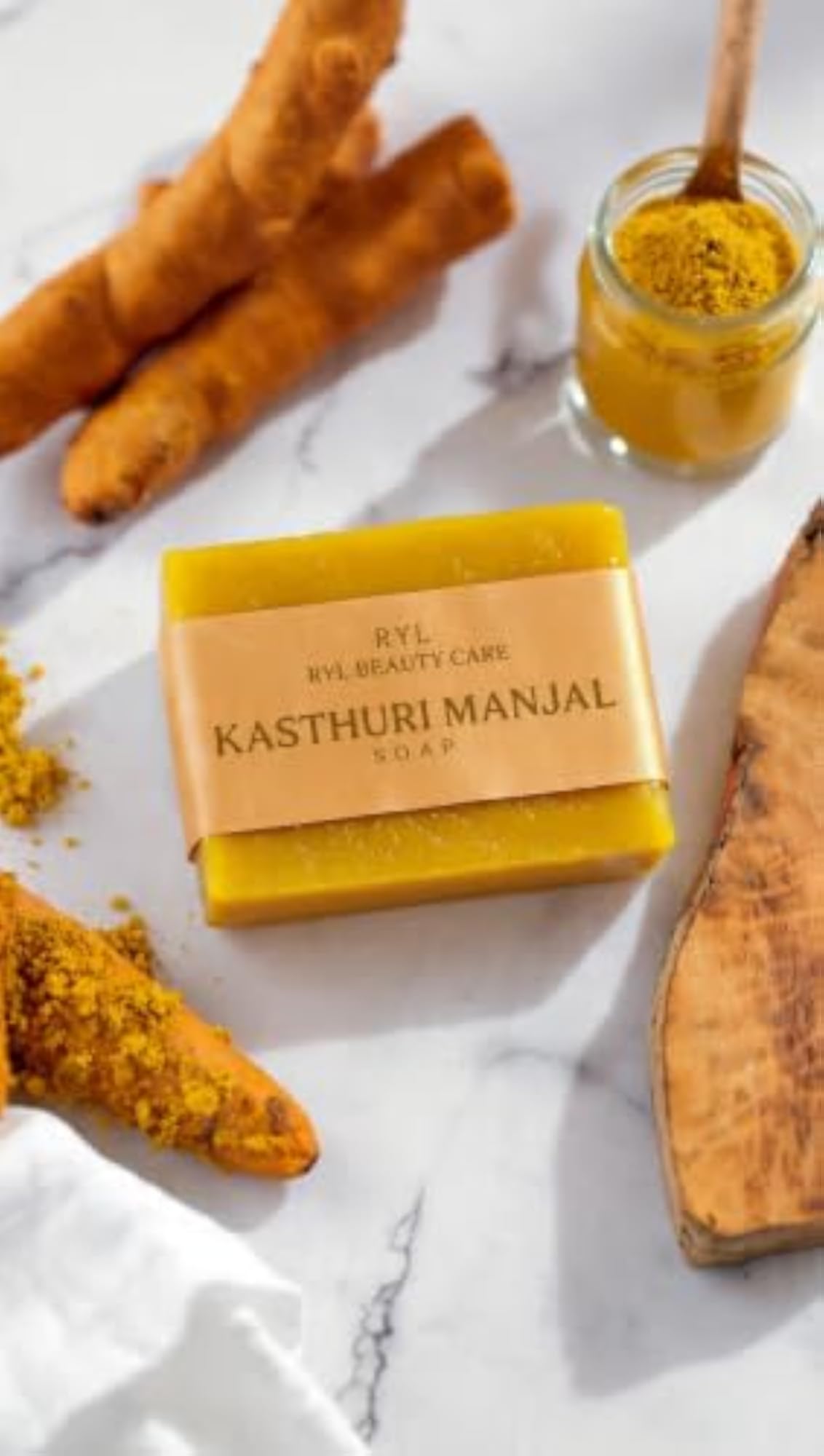 Kasthuri Manjal Cold-Processed Organic Soap, 100g
